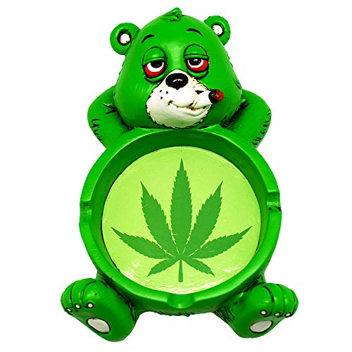 Fantasy Gifts Stoner Bear Polyresin Ashtray - 4'x6'