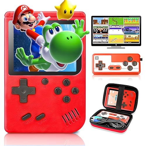 Handheld Game Console, Retro Game Console with 400 Classic FC Games 3.0 Inch Screen 1200mAh Rechargeable Battery Portable Game Console Support TV Connection & 2 Players for Kids Adults