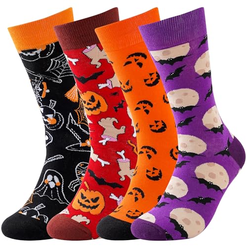 BONANGEL Fun Socks,Funny Socks for Men Novelty Crazy Crew Dress Socks,Cool Cute Food Graphic Animal Socks