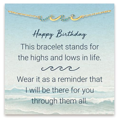 STORYJEWELLERY Birthday Gifts For Women, Happy Birthday Bracelet, Birthday Gifts for Her, Sister, Friend, Mom, Girlfriend, Wife, 60th, 70th, 80th, 50th, Birthday Gift Ideas, Birthday Unique Gifts