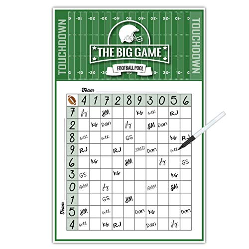 Katie Doodle Super-Bowl Party Supplies Games Decorations - Great Superbowl Party Decorations 2023 - Includes Football Squares Poster [11x17 inch]