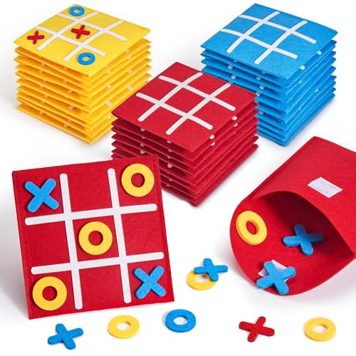 JoyCat Tic Tac Toe Strategic Board Game for Kids and Family,Birthday Party Favors,Classic Educational Toys for Goodie Bag Stuffers,Gifts for Students with Envelope,Easy to Store(Bulk Pack of 30)