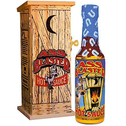 Premium Gourmet Blaster Hot Sauce Bottle with Outhouse Box - Ultimate Habanero Hot Sauce Gift Set - Perfect for Christmas Gifts for Spicy Food Lovers - Try if you dare!