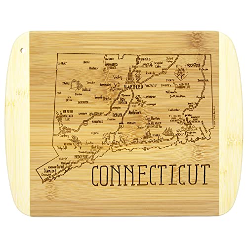 Totally Bamboo A Slice of Life Connecticut State Serving and Cutting Board, 11' x 8.75'