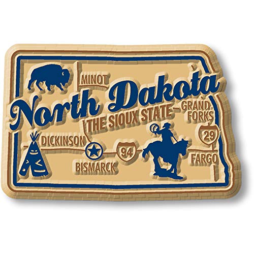 North Dakota Premium State Magnet by Classic Magnets, 2.6' x 1.7', Collectible Souvenirs Made in The USA