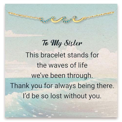 STORYJEWELLERY Sister Birthday Gifts Ideas, Gifts for Sister, Sisters Gifts from Sister, Brother to Sister Gifts, Unique Sister Gifts for Women, Sister Bracelet, Christmas Gifts for Sister