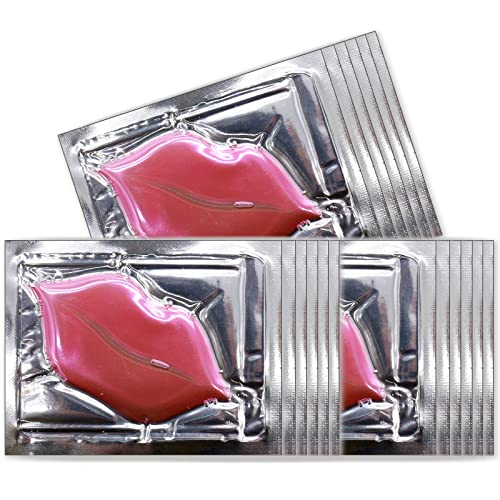 Permotary 30 PCS Moisturizing Lip Mask Crystal Lip Care Pads Mask for Moisturizing & Reducing Chapped, Smoothing, Fine Lines-Lip Patches with Moisture Essence to Firms & Hydrate and Plump Your Lips