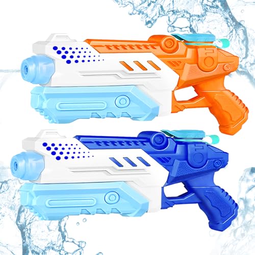 2 Pack Water Gun for Kids - Super Squirt Water Guns Soaker with 400CC High Capacity 30FT Long Shooting Range - Summer Pool Toys Beach Gifts for Boy Girls