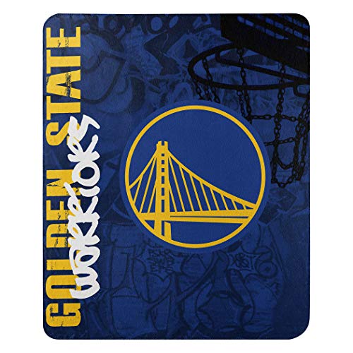 Northwest NBA Golden State Warriors Unisex-Adult Fleece Throw Blanket, 50' x 60', Hard Knocks