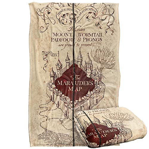 Harry Potter Marauder's Map Officially Licensed Silky Touch Super Soft Throw Blanket 36' x 58'