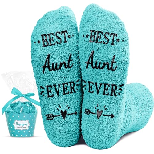 HAPPYPOP Mothers Day Gifts For Aunt, Auntie Gifts From Niece, Best Gifts For Aunt Auntie Gifts, Best Aunt Ever Gifts, Aunt Socks