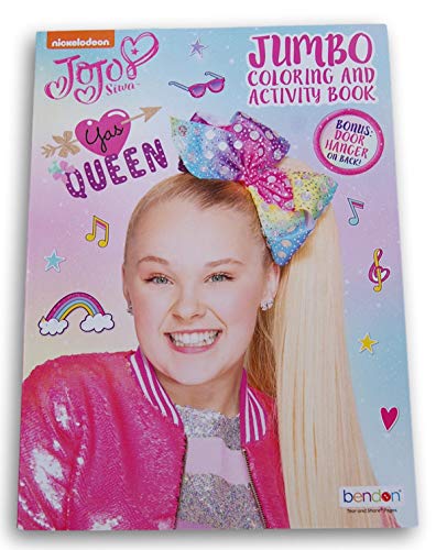 Bendon JoJo Siwa ''Yas Queen'' Coloring and Activity Book with Bonus Door Hanger On Back - 80 Pages