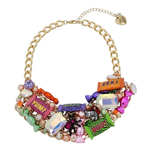 Betsey Johnson Womens Candy Statement Bib Necklace