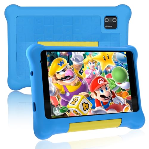 ZOFYWNAS Kids Tablet 7 inch, Android 13 Tablet for Kids,32GB ROM 128GB Expand,Parental Control,Kids Software Pre-Installed, Dual Camera,Android Learning Tablet(Blue)