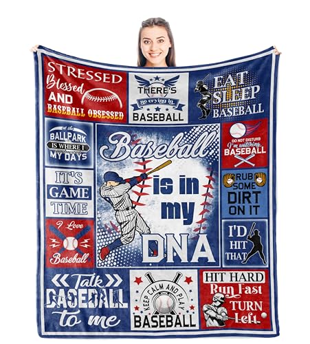 Baseball Gifts for Boys 8-12 - Baseball Coach Gifts - Baseball Gifts for Men for All Ages- Gifts for Boys Who Love Baseball - Baseball Player/Lover Gift - Baseball Team/Fan Gifts Blanket 50' x 60'