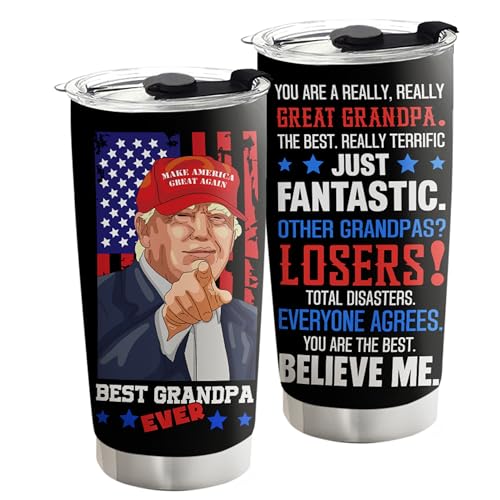 Grandpa Fathers Day Gift - Grandpa Gifts - Gifts For Grandpa Gifts From Grandson, Granddaughter, Grandkids, Grandchildren - Christmas Birthday Gift For Grandpa - Best Grandpa Ever 20 oz Tumbler