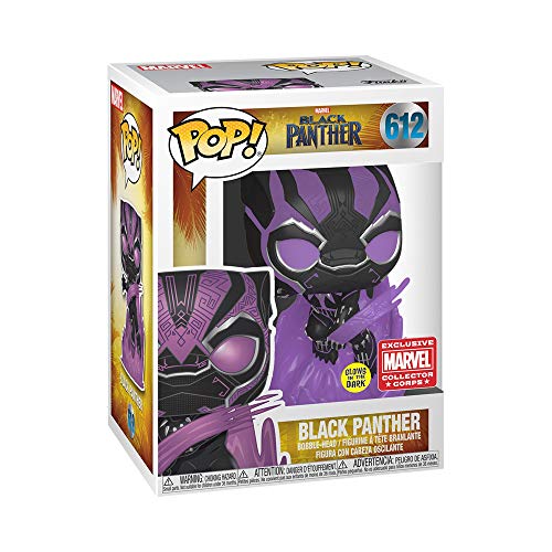 Funko Pop Marvel Collector Corps Exclusive Black Panther 612 Purple Glow