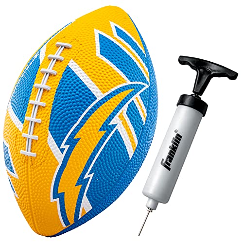 Franklin Sports NFL Los Angeles Chargers Football - Youth Football - Mini 8.5' Rubber Football - Perfect for Kids - Team Logos and Colors!