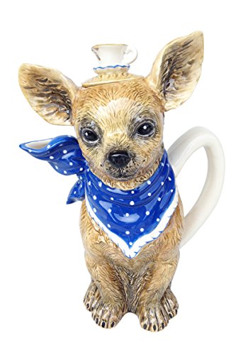 Blue Sky Ceramic 17275 Tea with Diddy Dog Teapot, 7.75'x7'x10. 25', Multicolor