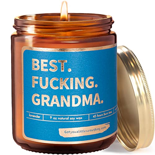 Got You A Little Something Grandma Gifts - Lavender Candle for Grandma - Christmas Gifts for Grandma from Granddaughter Grandkids | Funny Birthday Gift for Grandmother ; Cool Grandma Candle