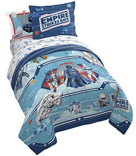 Jay Franco Star Wars Empire Strikes Back 4 Piece Full Bed Set - Includes Reversible Comforter & Sheet Set - Super Soft Fade Resistant Microfiber