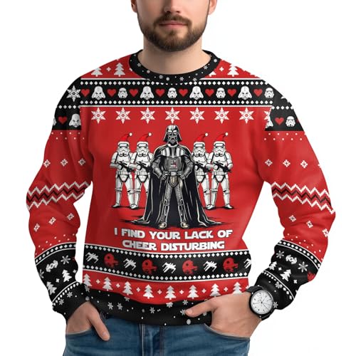 Funny Ugly Christmas Sweater, Unisex Crewneck Sweater 2024, Novelty Ugly Sweater for Men Women, Gifts for Christmas