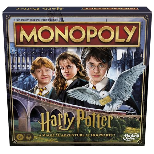 Monopoly Harry Potter Edition Board Game | A Magical Adventure at Hogwarts | Ages 8 and Up | 2 to 6 Players | Family Games | Gifts for Kids and Adults