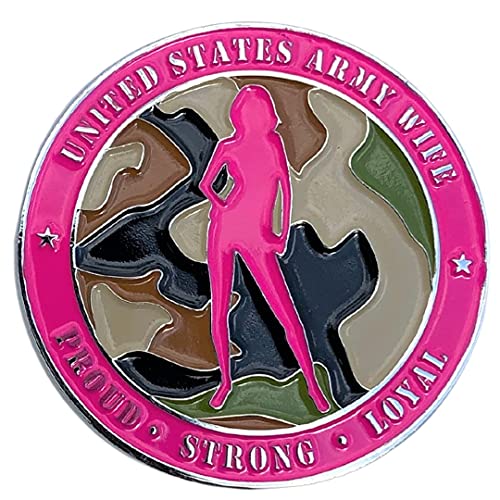 United States Army USA Proud Strong Loyal Army Wife Challenge Coin