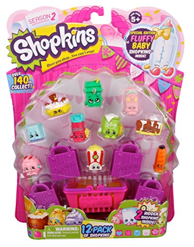 Shopkins Season 2 Mini Packs Toys | Pack of 12 that Help to Enhance Shopping Imagination for Kid Above 3 | Complete Ultimate Collection | Different Cutest Characters May Vary in Every Pack