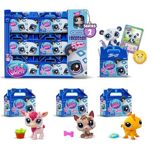 Littlest Pet Shop - Pet Surprise Display, 18 Pet Collector Set - Series 2 - LPS Gen 7, Authentic Mystery Figures, Surprise Collectible Kidult Toy, Girls, Boys, Kids, Tweens Ages 4+