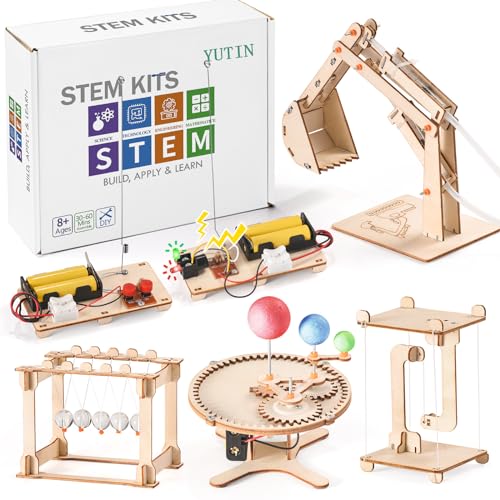 STEM Science Kits for Kids Ages 8-12 5-7, STEM Kits for Kids Ages 8-10, Wood Building Crafts Kits for Boys 6-8, STEM Engineering Toys for Boys 8 10 12 14 Years Old, Science Experiment Projects 9-12