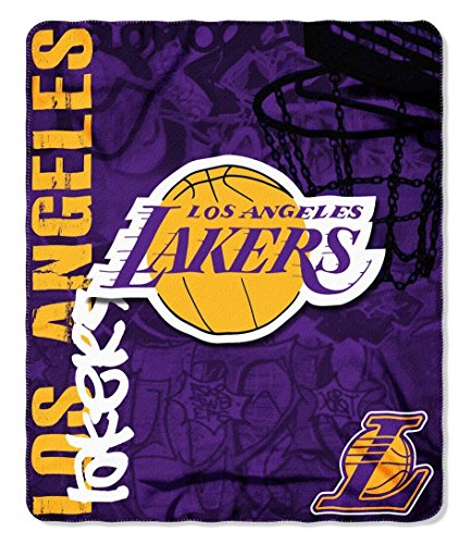 Northwest NBA Los Angeles Lakers Unisex-Adult Fleece Throw Blanket, 50' x 60', Hard Knocks