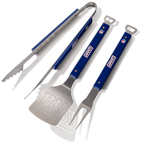 YouTheFan NFL New York Giants Spirit Series 3-Piece BBQ Set , Stainless Steel, 22' x 9'