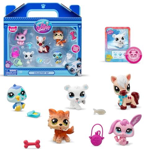 Littlest Pet Shop - Winter Besties Collector Set - LPS Gen 7, Authentic Mystery Figures, Surprise Collectible Kidult Toy, Girls, Boys, Kids, Tweens Ages 4+