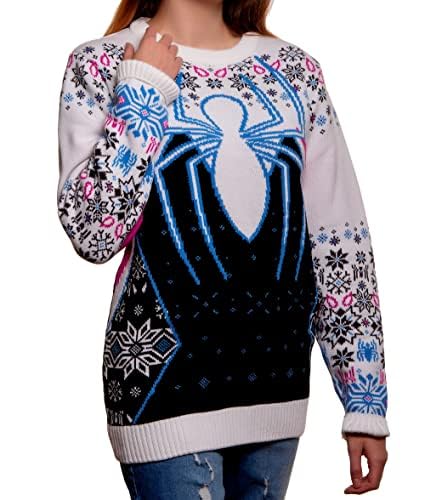 Gwen Ugly Christmas Sweater for Men and Women Superhero Spider Movie Gift (L, Large) Multicolored