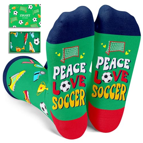 Zmart Soccer Gifts For Men Women - Soccer Gifts For Teen Boys Girls, Soccer Mom Dad Fan Gifts, Soccer Team Coach Player Lover Gifts, Grip Socks Soccer