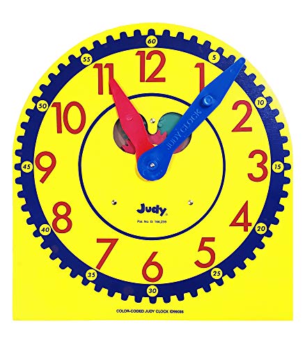 Carson Dellosa 13' x 12' Judy Clock, Time-Telling Teaching Clock for Kids, Classroom Clock for Teaching Time, Analog Clock, Teaching Clock for Classroom or Home School, Kindergarten to 3rd Grade