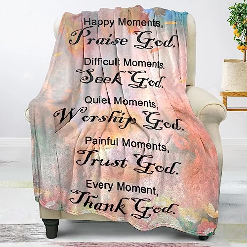 Christian Gifts for Women Faith, Inspirational Gifts for Women, Soft Throw Blankets for Women, Religious Gifts for Women/Men, Spiritual Gifts for Women, Personalized Blankets for Adults 40'x 50'