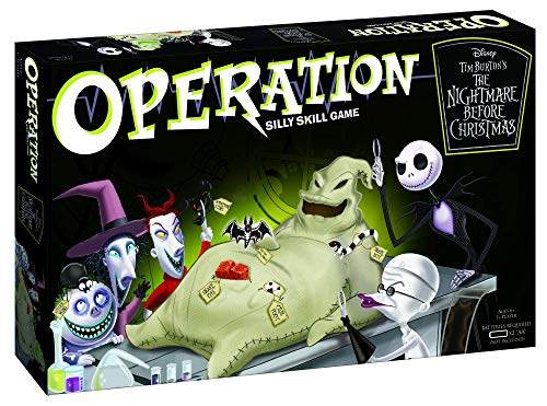 Operation: Disney The Nightmare Before Christmas Board Game | Collectible Operation Game | Featuring Oogie Boogie & Nightmare Before Christmas Artwork, 1+ Players