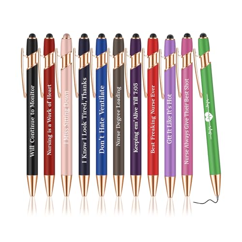 Nurse Pens,for Work Funny Pens Black Ink Ballpoint Pens Gift for Coworker Doctor Nurses Nursing Students Women Men on Nurses week Nurse's day (Style 1)