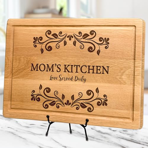 Personalized Kitchen Gifts for Mom, Nana, Aunt, Sister, Custom Engraved Serving Platter, Customized Mom and Grandma Cutting Board for Mothers Day, Decor for Mother's Kitchen, Engraved Kitchen Sign