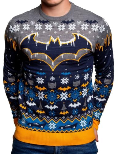 Bat Ugly Christmas Sweater for Men and Women DC Gift (M, Medium) Multicolor