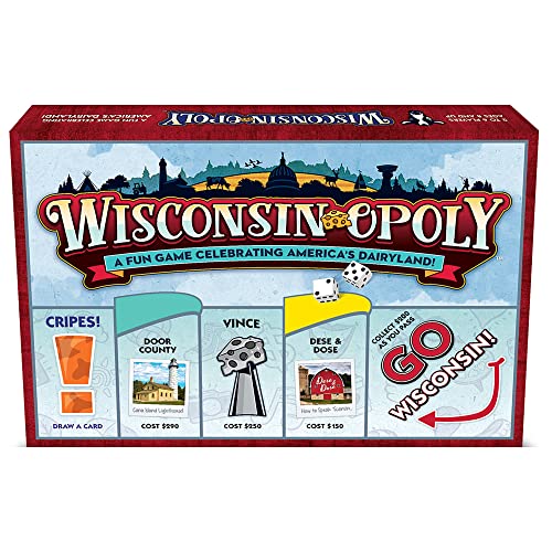 LATE FOR THE SKY - Wisconsin-opoly - Classic Board Game with a Wisconsin Twist - 2-6 Players