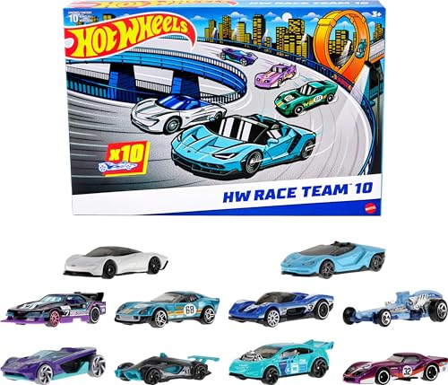 Hot Wheels Toy Cars, 10-Pack of Race Cars, Includes 1:64 Scale Corvette, Lamborghini, McLaren & Hot Wheels Originals (Amazon Exclusive)