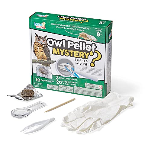 hand2mind Animal Science Kit for Kids 8-12, Kids Science Kit with Fact-Filled Guide, Learn About Animal Biology and Dissect Owl Pellets, STEM Toys, 10 Science Experiments