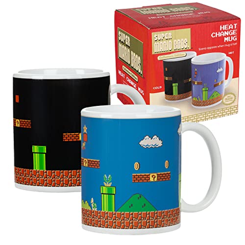 Paladone Super Mario Brothers Heat Changing Ceramic Coffee Mug - Collectors Edition