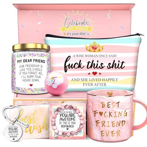 Birthday Gifts for Women Best Friends Friendship Gifts for Women Funny Gifts for Female BFF Female Bestfriend Bestie Scent Candles Coffee Mug Gifts for Friends Her Sister