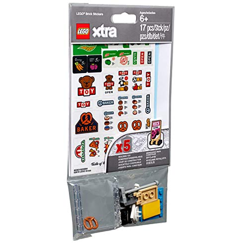 LEGO Signs and Decals Accessories (xtra) 17 total Pieces with 5 Decal Sheets