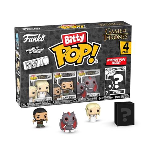 Funko Pop! Bitty: Game of Thrones - Daenerys Targaryen, Khal Drogo, Drogon, & Mystery Chase Figure (Styles May Vary)