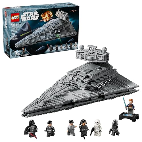 LEGO Star Wars Imperial Star Destroyer Building Toys Set Ideas for Kids, Boys & Girls, Ages 10+ - W/Star Wars Darth Vader & 6 Minifigure Toys - 75394